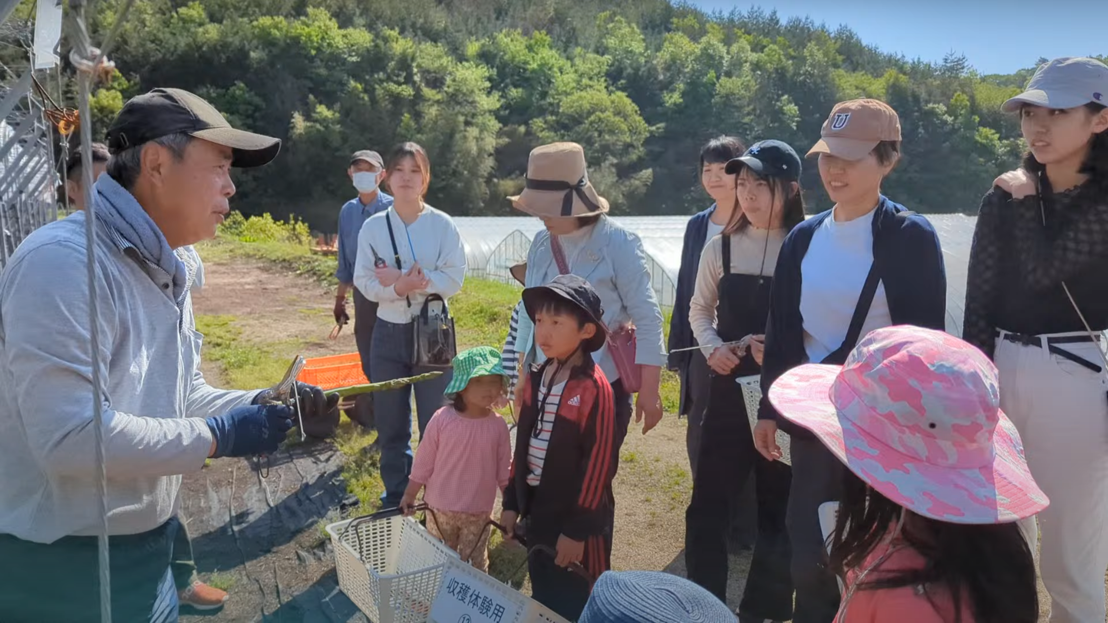 受付終了後、収穫方法のご説明を行います